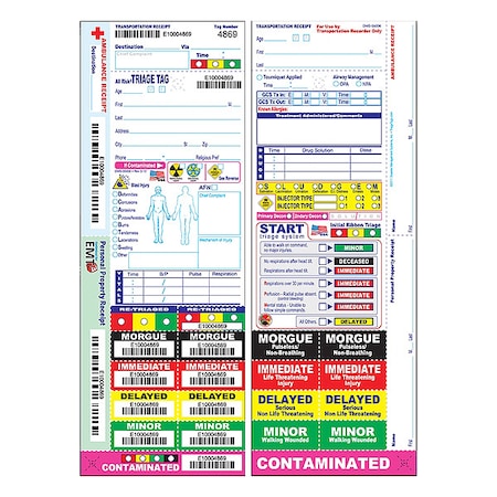 All Risk Triage Tags, PK50 MPN:DMS 05006