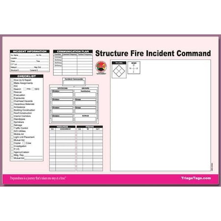 Structure Fire ICS Worksheet, PK25 MPN:DMS 05564