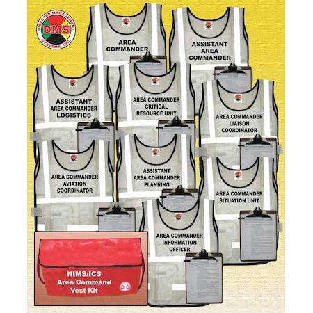 Safety Vest, White, Area Command, Universal MPN:DMS 05305