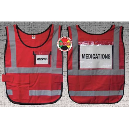 Safety Vest, Red, Legend Insert, Universal MPN:DMS-05831