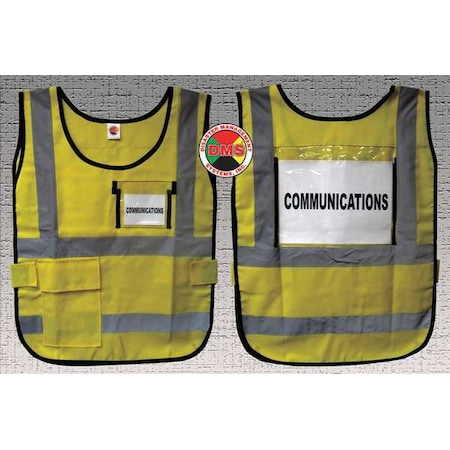 Safety Vest, Yellow, Legend Insert, Univsl MPN:DMS-05833