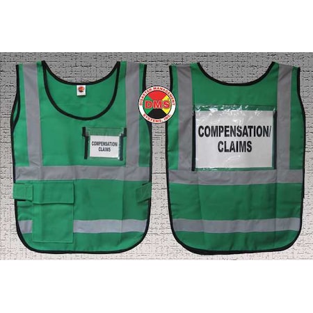 Safety Vest, Green, Legend Insert, Univsl MPN:DMS-05835