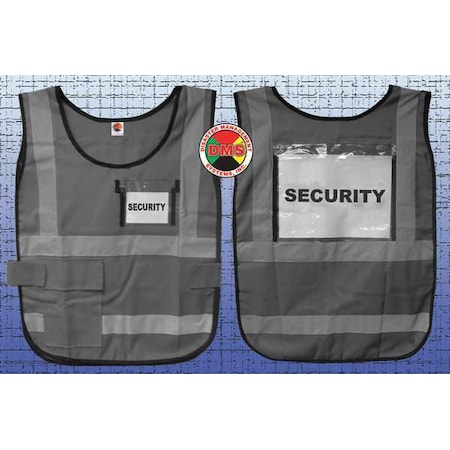 Safety Vest, Gray, Legend Insert, Universal MPN:DMS-05837