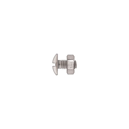 Zinc License Plate Screw/Nut 1/4