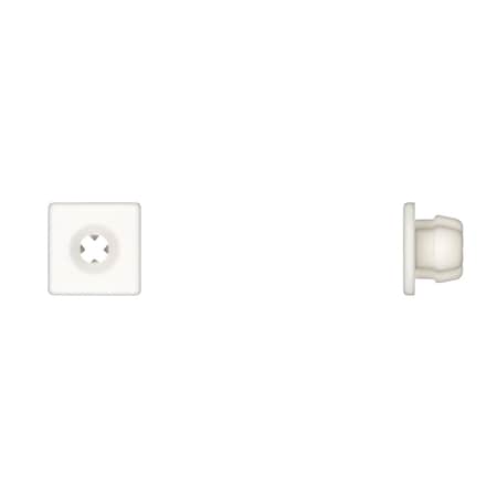 Wht Plstc License Nuts No 14 Screw Size 13/32