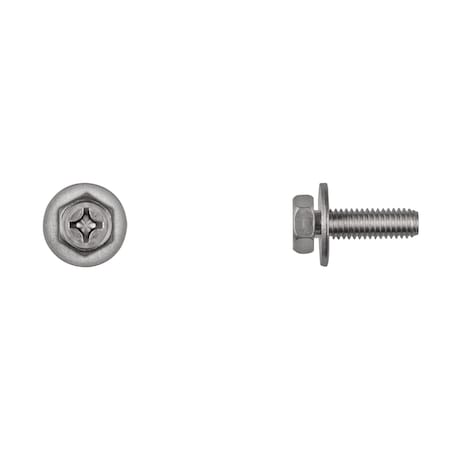 SS License Plate Screw 6-1.00 x20mm Phil MPN:14276PK100