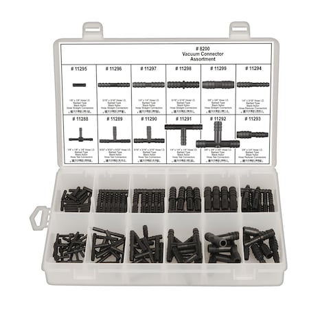 Vacuum Connector Assortment, 113 pcs. MPN:8200