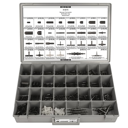 Vacuum Connector/Cap Assortment, 280 pcs. MPN:8675