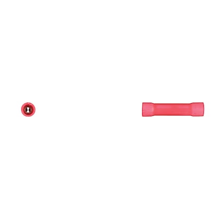 Red Vnyl Insul Butt Connector 22-18 Gau MPN:3500PK50