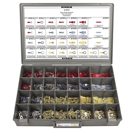 Nylon Wire Terminal Assortment, 710 PCS MPN:8679