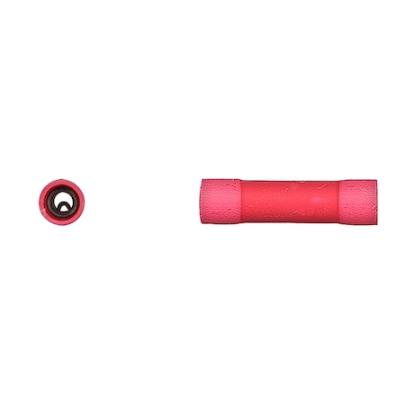 Red Vinyl Seamless Butt Conn. 8 Gauge Wi MPN:15173PK