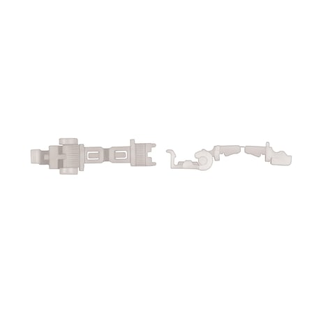Wht Nyln Door Rod Clips No 10-24 Rod Size 8mm Hole Size PK10 MPN:10078PK