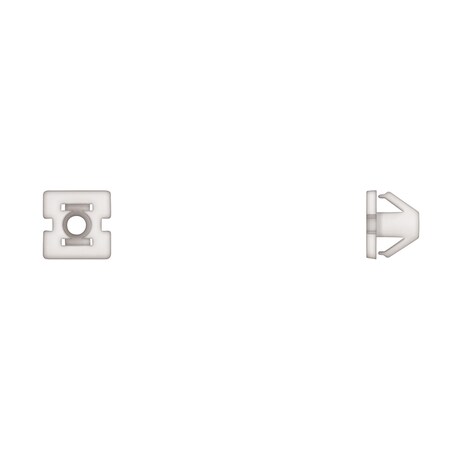 Wht Nyln Rocker Mldg Clips No 12 Screw Size 9mm Hole Size PK25 MPN:10775PK