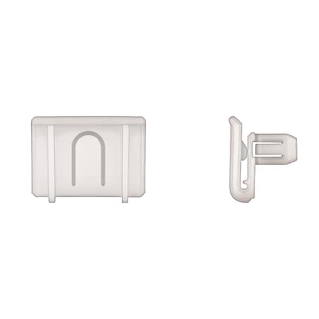 Wht Nyln Bumper Cover Clips 9mm Sq Hole MPN:10989PK