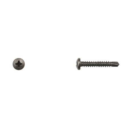 Blk Finish Pan Hd Tek Screws 8X1
