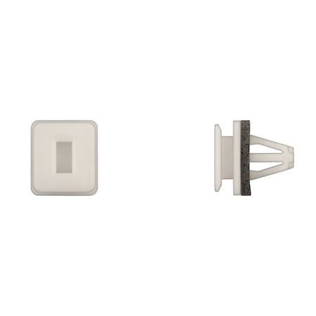 Wht Nyln Rocker Mldg Clips 10mm Hole Siz MPN:12457PK