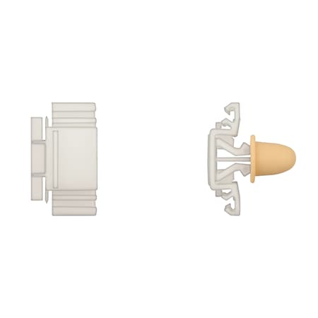 Wht Nyln Body Mldg Clips 10mm Hole Size MPN:12462PK