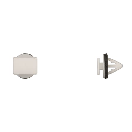 Wht Nyln Rocker Mldg Clip 9mm Hole Size MPN:12482PK