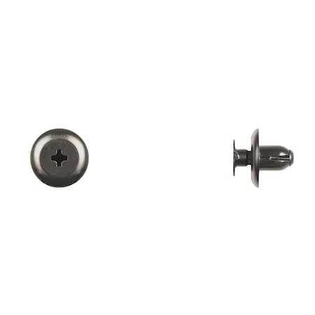 Blk Nyln Cowl Panel Ret 7mm Hole 16mm Flng 9mm Stem PK15 MPN:12903PK