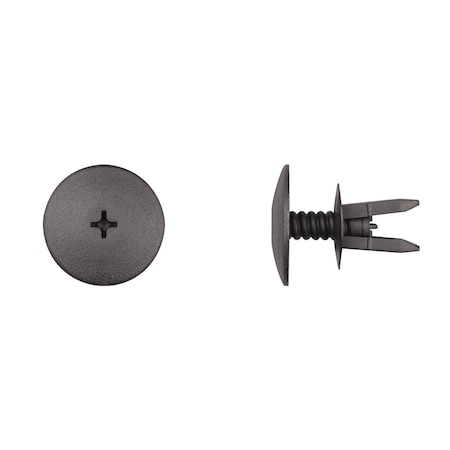 Blk Nyln Phllp Screw Ret 8mm Hole Size 15mm Stem L PK25 MPN:13243PK