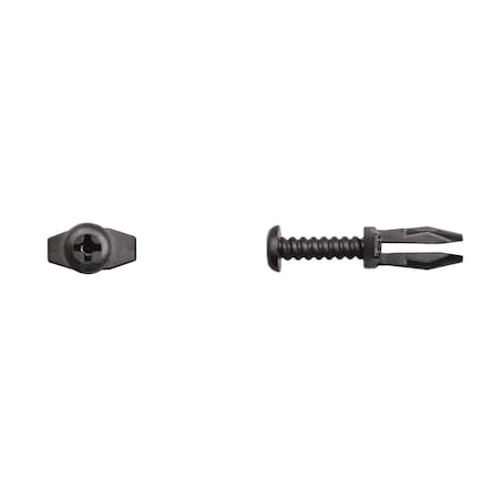 Blk Nyln Phllp Screw Ret 6mm Hole Sz MPN:13342PK