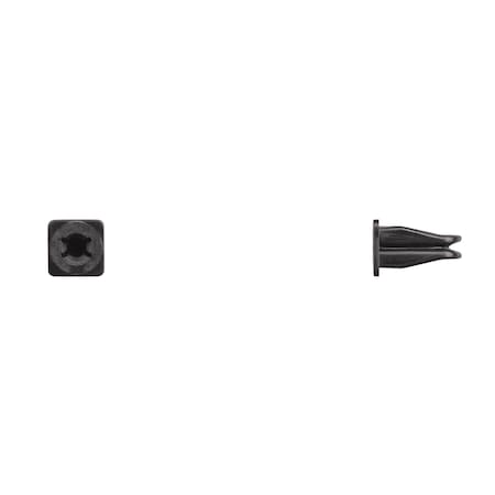 Blk Nyln Cowl Vent Nut No 6 Screw Size 6.50X7mm Hole PK25 MPN:13344PK
