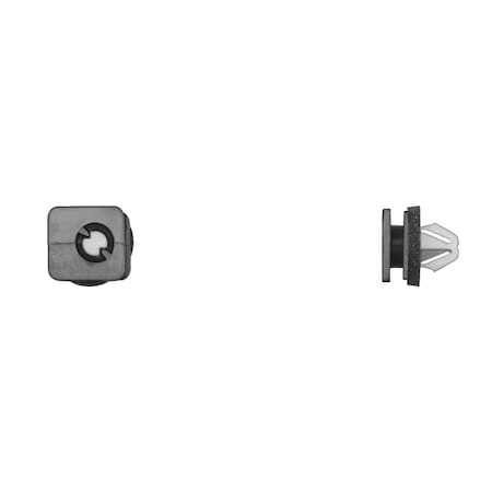 Blk/Wht Moulding Clips 7mm Hole 9mm Stem MPN:14958PK