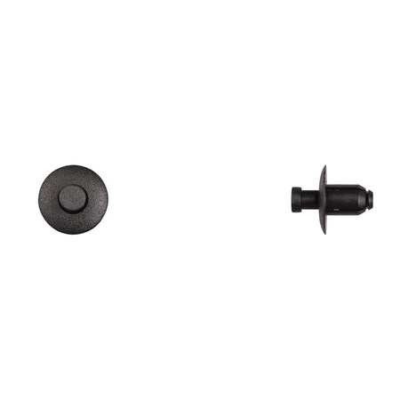 Blk Nyln Push Type Ret 6.3mm Hole Size 10mm Stem L PK15 MPN:15146PK