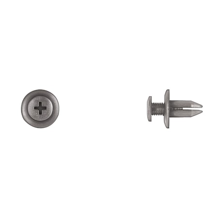Blk Nyln Phllp Screw Ret 7mm Hole Size 12mm Stem L PK25 MPN:1603PK25
