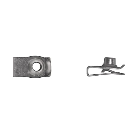 Blk Short Extruded U Nuts 1/4
