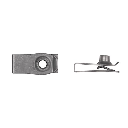 Blk Long Extruded U Nuts 1/4