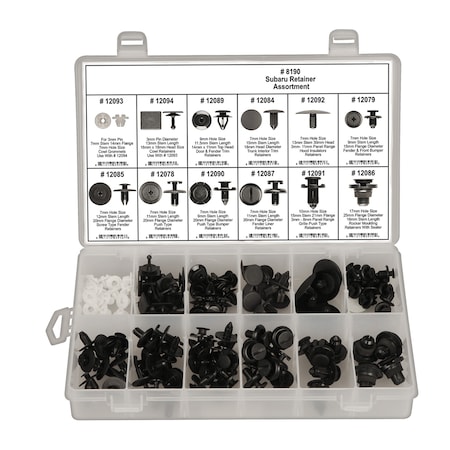 Subaru Retainer Assortment, 1256 pcs. MPN:8190
