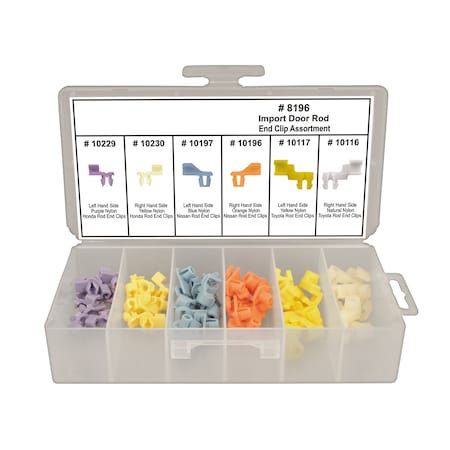 Import Door Rod End Assortment, 52 PCS MPN:8196