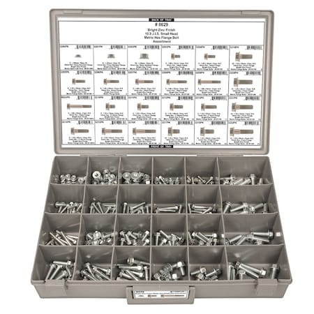 Hex Flange Bolt Assortment, 229 pcs. MPN:8629