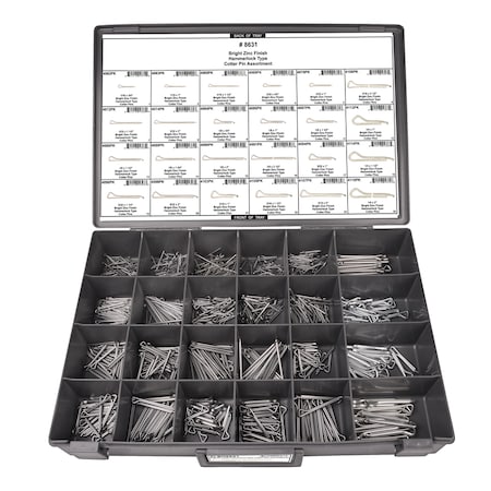Cotter Pin Assortment, 825 PCS MPN:8631