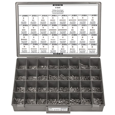 Philips Sheet Metal Screw Assrt, 1510 PCS MPN:8645