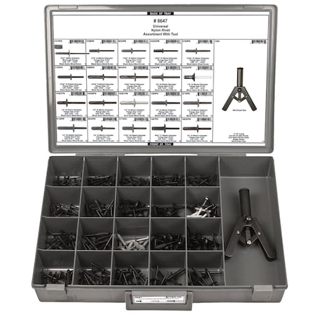 Thin Sheet Nutsert Assortment, 195 PCS MPN:8647