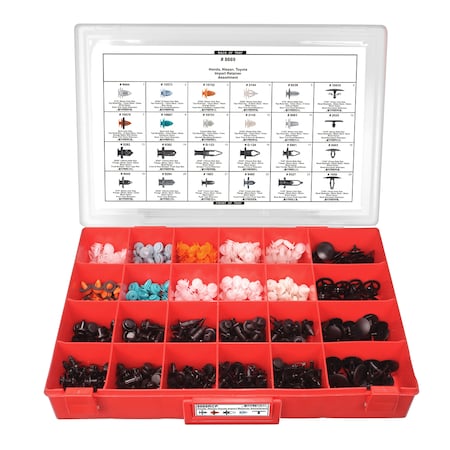 Import Retainer Assrtmnt Adj Red Tray W/Clr Lid MPN:8669RCP