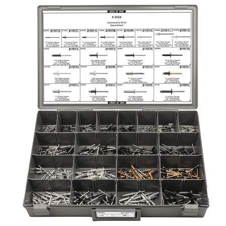 Automotive Rivet Assortment, 380 pcs. MPN:8684