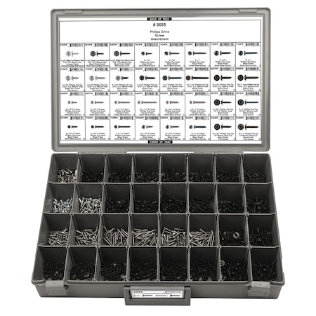 Phillips Screw Assortment, 880 PCS MPN:8685