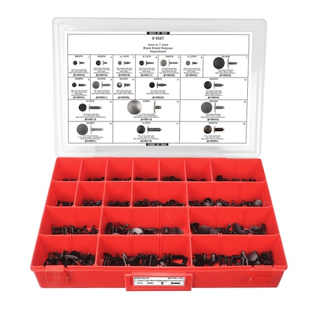 Blk Nyln Ret Assrtmnt Adj Red Tray W/Clr Lid MPN:8687RCP