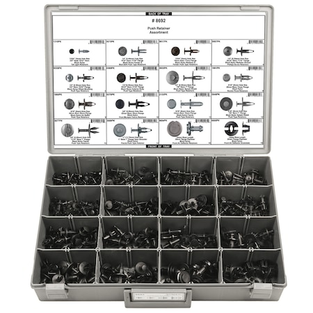 Push Retainer Assortment, 345 pcs. MPN:8692