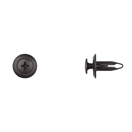 Blk Nyln Phllp Screw Ret 1/4
