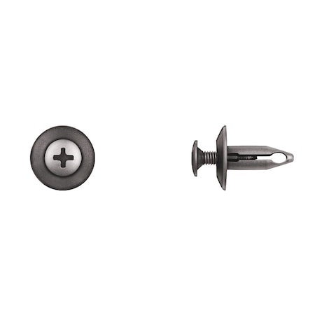 Blk Nyln Phllp Screw Ret 1/4