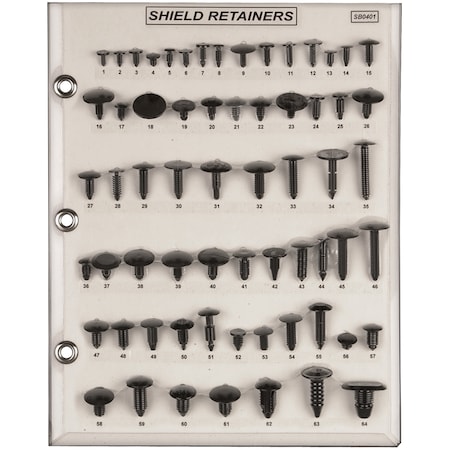 Nyln Shield Ret Sample Board Hole Sizes/Ls MPN:SB0401