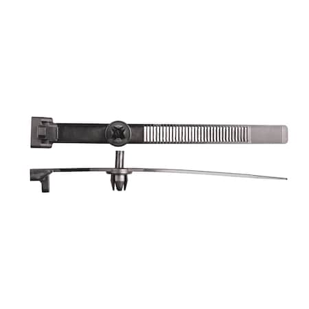 Cable Tie, 5 in L, Black, Nylon, 10 PK MPN:12046PK