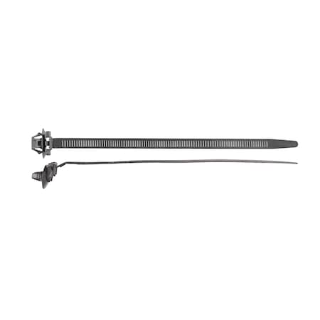 Cable Tie, 170 mm L, 40 mm Max Bundle Dia., Black, Nylon, 25 PK MPN:15711PK