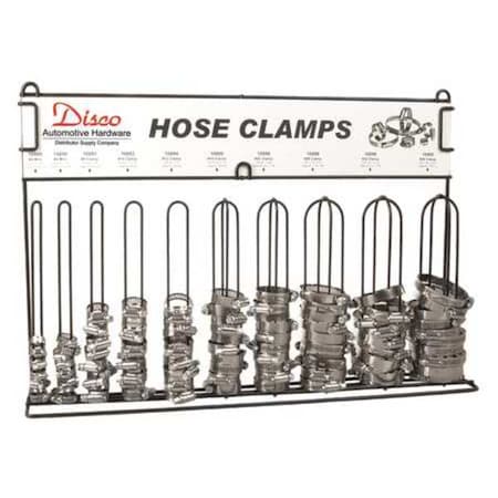 Hose Clamp Assortment With Display Case, 100-Piece, Worm Gear, 301 Stainless Steel MPN:8701