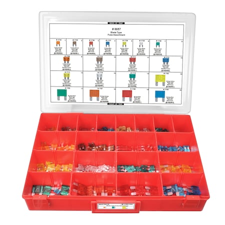 Blade Type Fuse Assrtmnt Adj Red Tray, MPN:8657RCP
