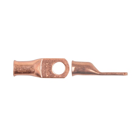 One-Hole Compression Lug, 4 AWG Max, 5/16 in Stud, Standard Barrel, Copper, None MPN:17672PK